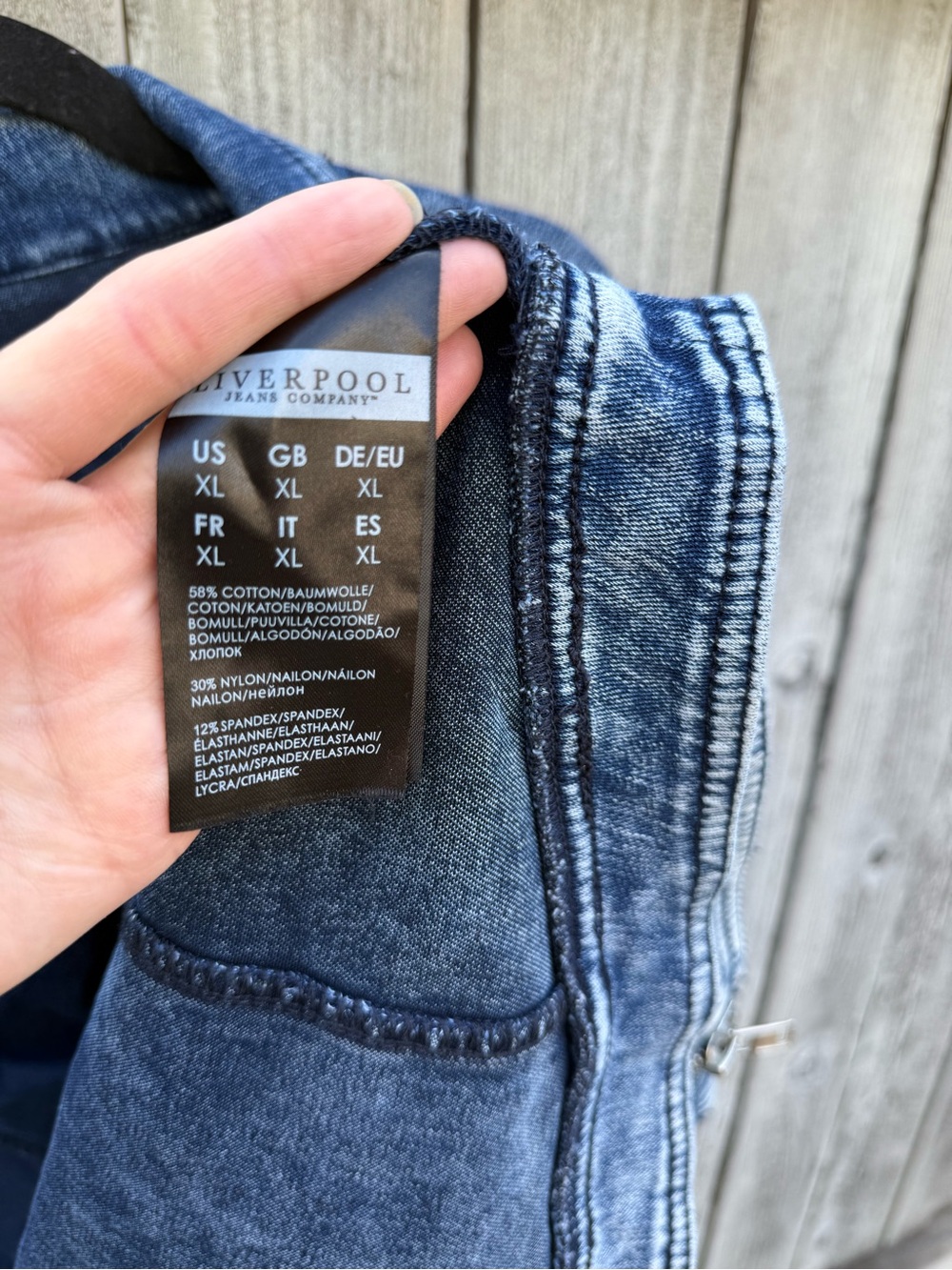 Liverpool Bradford Moto Denim Jacket XL | Like New - Picture 7 of 16